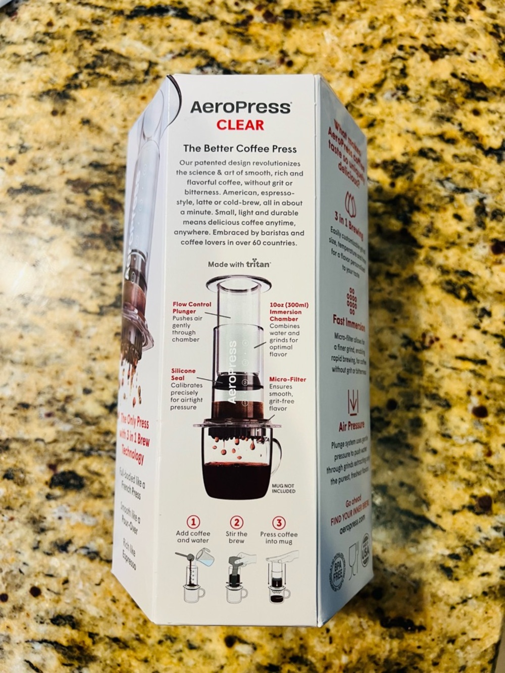 Aeropress Clear Coffee Press – 3 in 1 brew method combines French , Pourover, - Picture 6 of 12